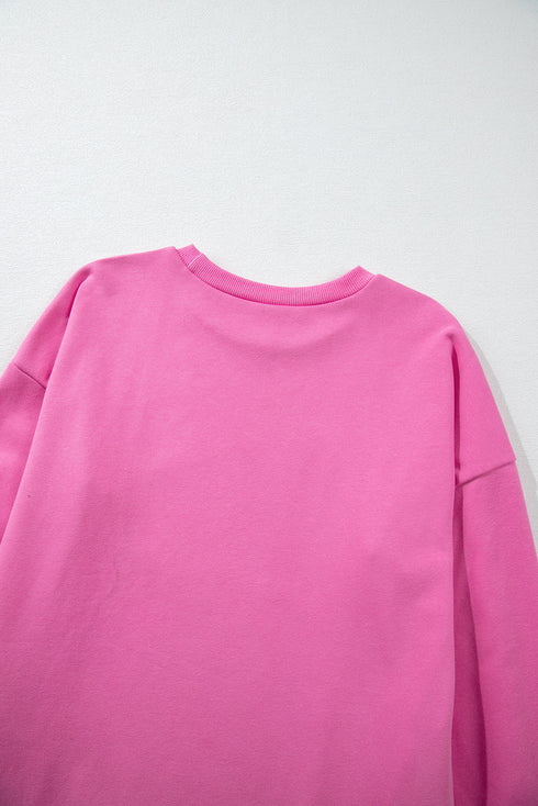 Drop Shoulder Relaxed Fit Crew Neck Sweatshirt