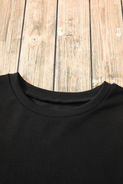 Drop Shoulder Relaxed Fit Crew Neck Sweatshirt