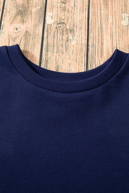 Drop Shoulder Relaxed Fit Crew Neck Sweatshirt