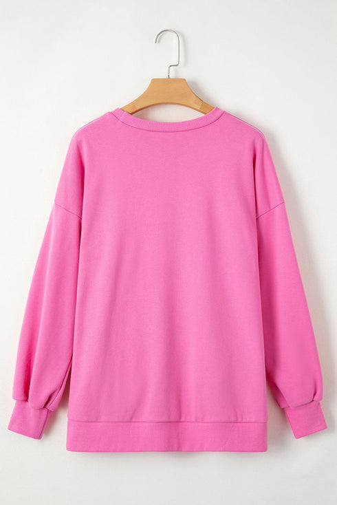 Drop Shoulder Relaxed Fit Crew Neck Sweatshirt