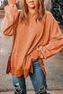 Drop Shoulder Ribbed Trim Oversized Sweatshirt