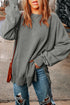 Drop Shoulder Ribbed Trim Oversized Sweatshirt