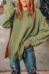 Drop Shoulder Ribbed Trim Oversized Sweatshirt