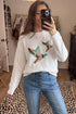 Drop Shoulder Round Neck Long Sleeve Pullover Sweater