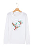 Drop Shoulder Round Neck Long Sleeve Pullover Sweater