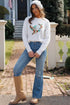 Drop Shoulder Round Neck Long Sleeve Pullover Sweater