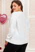 Drop Shoulder Statement Bow Accent Relaxed Pullover Sweatshirt
