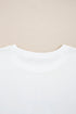 Drop Shoulder Statement Bow Accent Relaxed Pullover Sweatshirt