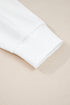 Drop Shoulder Statement Bow Accent Relaxed Pullover Sweatshirt