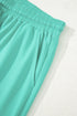 Drop Shoulder V Neck Pullover Shorts Loungewear Set