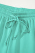 Drop Shoulder V Neck Pullover Shorts Loungewear Set