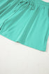 Drop Shoulder V Neck Pullover Shorts Loungewear Set