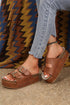 Dual Buckle Studded Platform Sole Slide Slippers