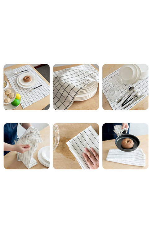 Durable Pure Cotton Graphic Print Kitchen Dish Towel