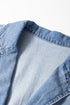 Dusk Blue Lapel Denim Babydoll Top
