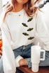 Sequin Bat Graphic Drop Shoulder Pullover Sweatshirt