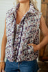 Camouflage Puffer Stand Neck Zip Up Sleeveless Vest