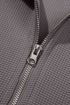 Waffle Textured Collar Half Zip Pocketed Drop Shoulder Sweatshirt