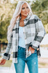 Paneled Pocketed Button Down Long Sleeve Plaid Shacket