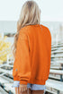 Floral Pumpkin Double Sided Printed Mock Neck Reversible Sweatshirt