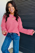 Drop Shoulder Long Sleeve Regular Fit Knit Sweater