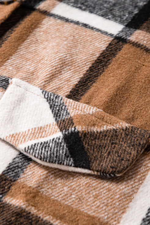 Modern Retro Plaid Collared Button Up Vest