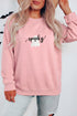 Polyester Cotton Blend Embroidered Ghost Graphic Sweatshirt