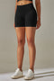 High Waisted Seamless Ribbed Performance Biker Shorts