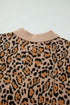 Leopard Print Button Up Long Sleeve Viscose Blend Cardigan