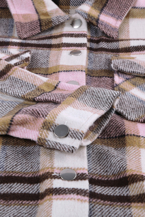 Relaxed Fit Brushed Plaid Button Down Shirt