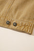 Metal Button Front Long Sleeve Collar Denim Jacket