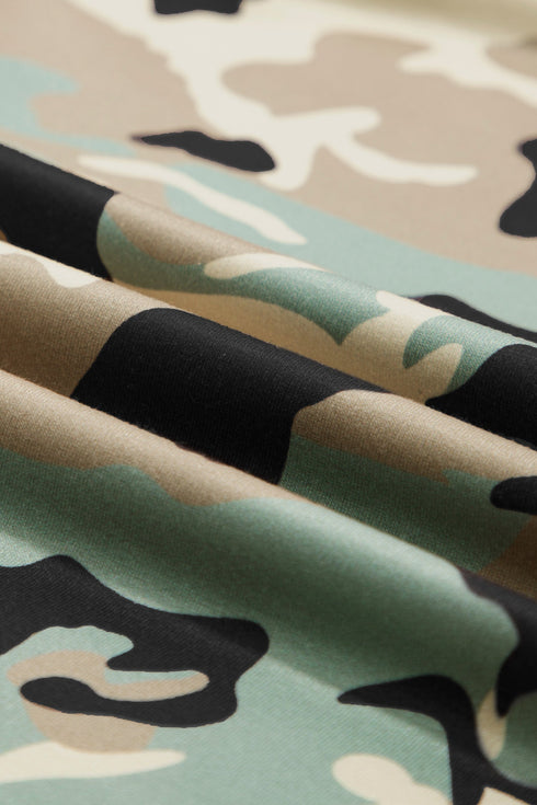 Camouflage Print Street Fashion Drawstring Shift Pants