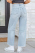 Denim Sequin Rugby Pattern Raw Hem Jeans