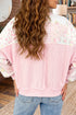 Jesus Loves You Floral Patchwork Pullover Sweatshirt