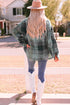 Oversized Brushed Plaid Pocketed Western Style Shacket