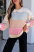 Round Neck Drop Shoulder Long Sleeve Pullover Sweater
