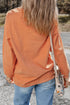 Pure Polyester Embroidered Pumpkin Faith Graphic Sweatshirt
