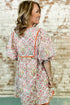 All Over Print Tassel Tie Rick Rack Floral Dress