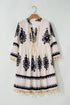 Abstract Print Fringe Tassel Bohemian Western Mini Dress