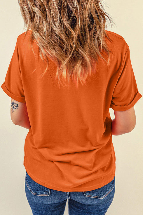 Polyester Cotton Blend Embroidered Ghost Graphic Tee