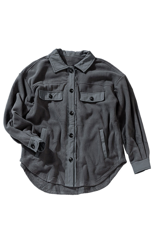 Exclusive Casual Turn Down Collar Buttoned Shirt Jacket