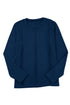 Exposed Seam Detail Crew Neck Long Sleeve Top
