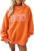Polka Dot Letter Print Mock Neck Sweatshirt
