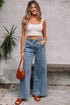 Exclusive Washed Super Wide Leg Denim Jeans
