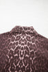 Leopard Print Oversized Patch Pocket Long Sleeve Denim Jacket