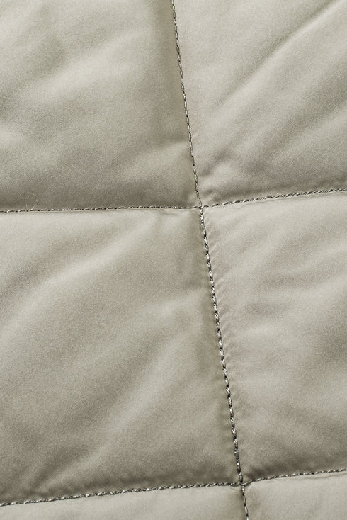 Solid Color Quilted Longline Outerwear Pocket Vest