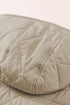 Solid Quilted Snap Button Hooded Puffer Coat