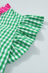 Classic Plaid Pattern A Line Midi Dress