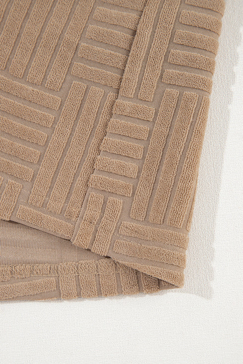 Casual Textured Chest Pocket Button Up Jacket