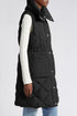 Casual Quilted Longline Stand Collar Puffer Vest